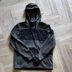 Nike Dark Gray Pullover Hoodie with Black Chest Stripe